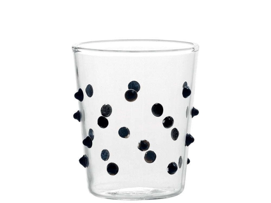 Ποτήρι Party Junior PY00302 95ml Black-Clear Zafferano Γυαλί