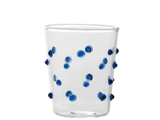 Ποτήρι Party Junior PY00307 95ml Blue-Clear Zafferano Γυαλί