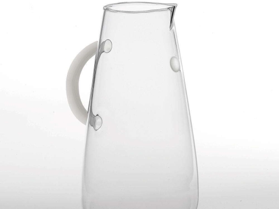 Κανάτα Uniche UN00700 11x22cm 1400ml White-Clear Zafferano Γυαλί