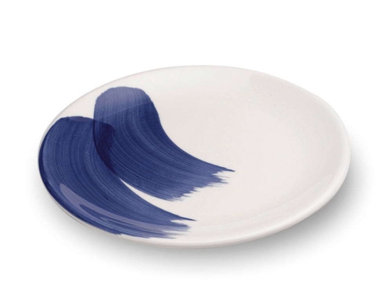 Πιάτο Γλυκού Mannaggia Li Pescetti MLP0307 Φ20,5cm Blue-White Zafferano Κεραμικό