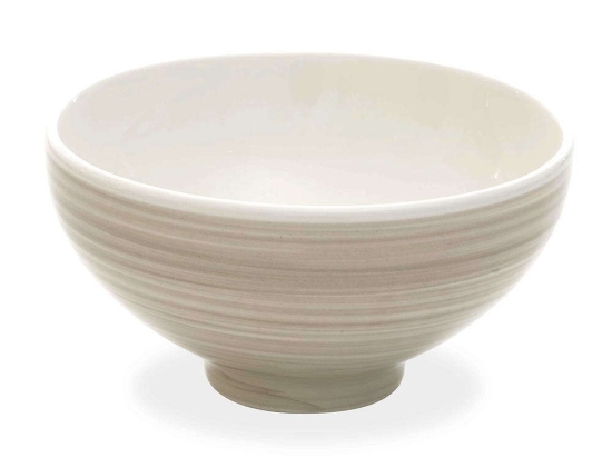 Μπωλ Σερβιρίσματος Pàtera PA90900 Φ18x8cm 900ml Beige-White Zafferano Κεραμικό