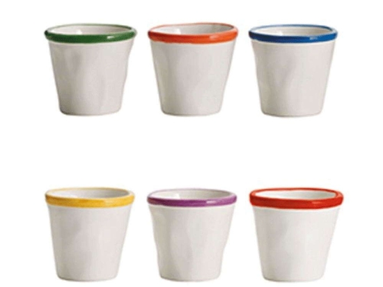 Φλυτζάνια Καφέ Rim (Σετ 6Τμχ) RIM0099 70ml Multi Zafferano Κεραμικό