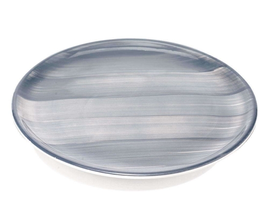 Πιάτο Ρηχό Striche SK00414 Φ27cm Grey Zafferano Κεραμικό