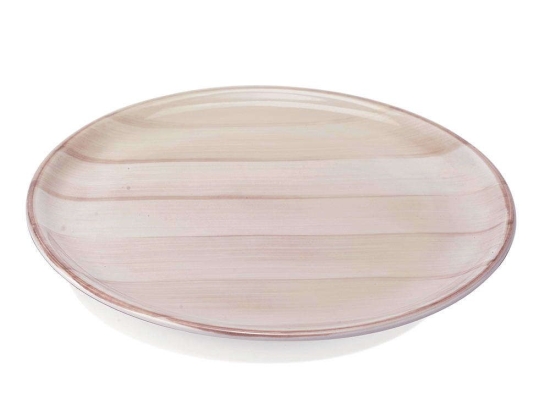 Πιατέλα Σερβιρίσματος Στρογγυλή Striche SK00600 Φ33cm Beige Zafferano Κεραμικό