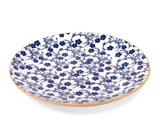 Πιάτο Γλυκού Tue TU00417 Φ21,5cm Blue Zafferano Κεραμικό