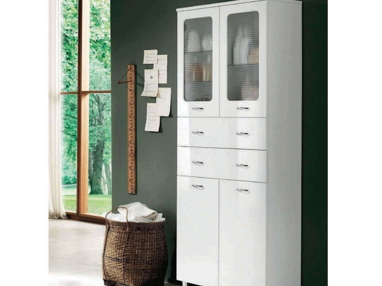 Στήλη Μπάνιου Patty 68x34x195cm Glossy White Bluelife Mdf