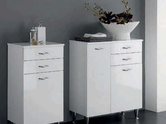 Στήλη Μπάνιου Sabrina 60x34x85cm Glossy White Bluelife Mdf