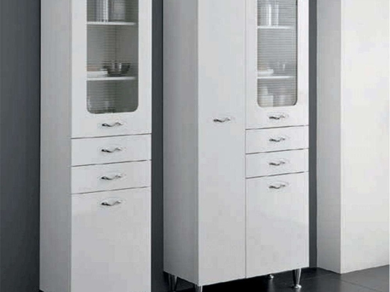 Στήλη Μπάνιου Sabrina 34x34x156cm Glossy White Bluelife Mdf