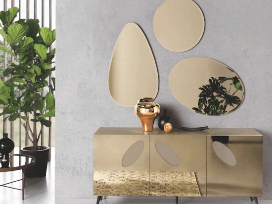 Μπουφές Honey 180x50x80cm Warm Grey-Gold Capodarte