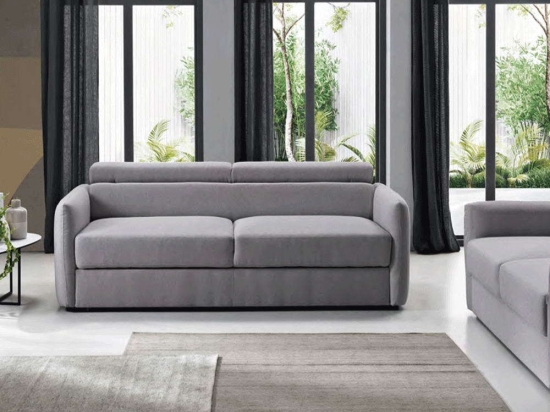 Καναπές-Κρεβάτι Τριθέσιος Dover 210x98x75+22cm Light Grey Capodarte