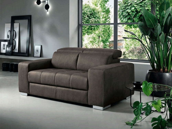 Καναπές Τριθέσιος Lambert 210x98x75+20cm Dove Grey Capodarte