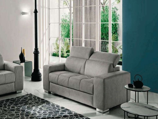 Καναπές Τριθέσιος Lambert 210x98x75+20cm Grey Capodarte