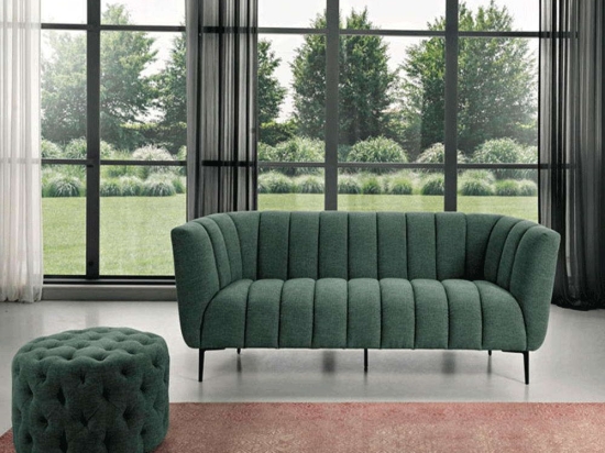 Καναπές Τριθέσιος Pierre 197x85x74cm Green Capodarte