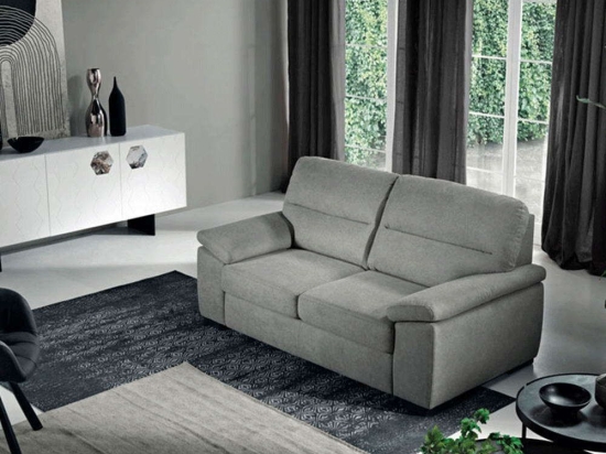 Καναπές Τριθέσιος Tom 180x92x95cm Grey Capodarte