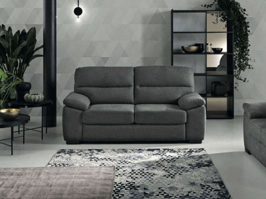 Καναπές Τριθέσιος Tom 180x92x95cm Anthracite Capodarte