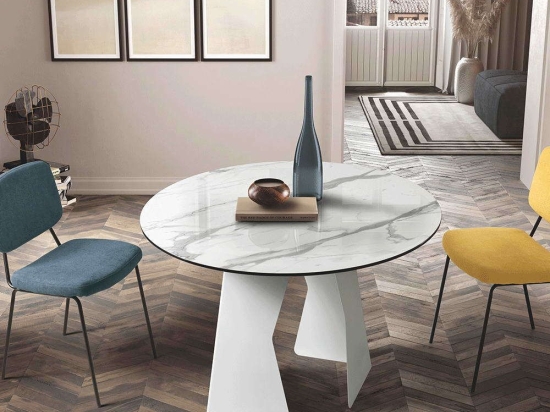 Τραπέζι Cassius 120x76cm White-Marble Capodarte
