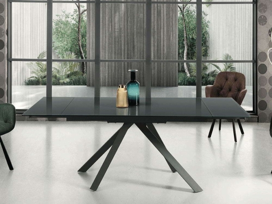 Τραπέζι Επεκτεινόμενο Nestore 160x90x76cm Anthracite Capodarte