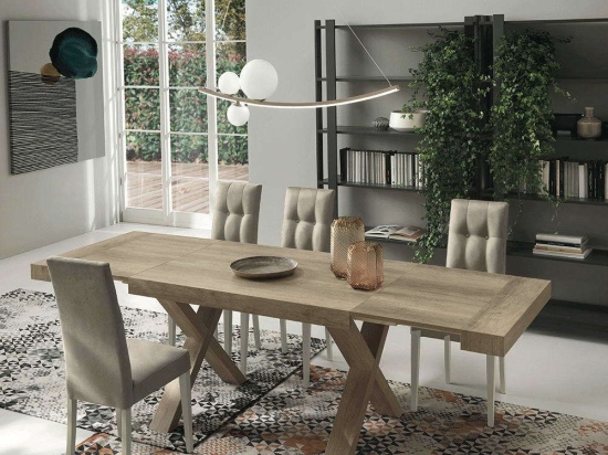Τραπέζι Επεκτεινόμενο Paride 160x90x76cm Oak Capodarte