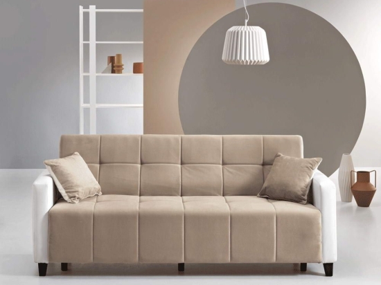Καναπές-Κρεβάτι Τριθέσιος Paradise PARADISE/3B.CO-NOCC 213x80x85cm White-Beige Ikone Casa