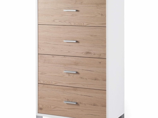 Συρταριέρα Lucilla LUCILLA.BF/RR 70x41x122cm Oak-White Ikone Casa