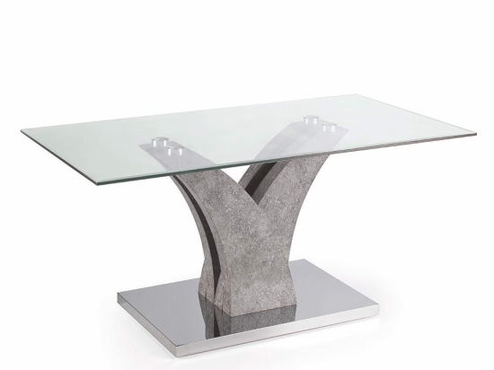 Τραπέζι Σαλονιού Tindaro TINDARO/CEMENTO 110x60x46cm Concrete Ikone Casa