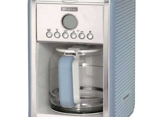 Καφετιέρα Γαλλικού Με Οθόνη Lcd Vintage 1342/05 12cups 960W Light Blue Ariete