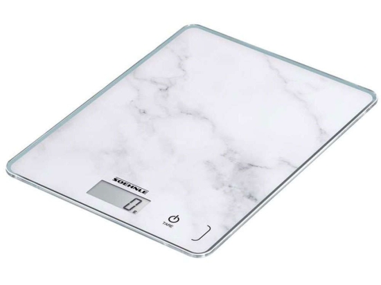 Ζυγαριά Κουζίνας Ψηφιακή Page Compact 61516 20x15x1,3cm 5kg Marble White Soehnle