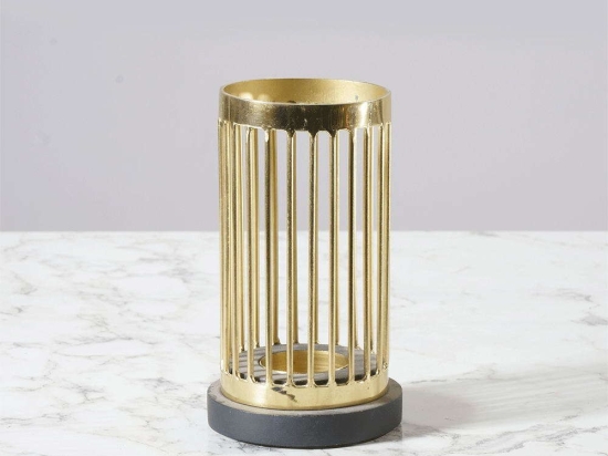 Κηροπήγιο Για Ρεσώ Μεταλλικό 8220-3 10x10x16,5cm Gold Supergreens Μέταλλο