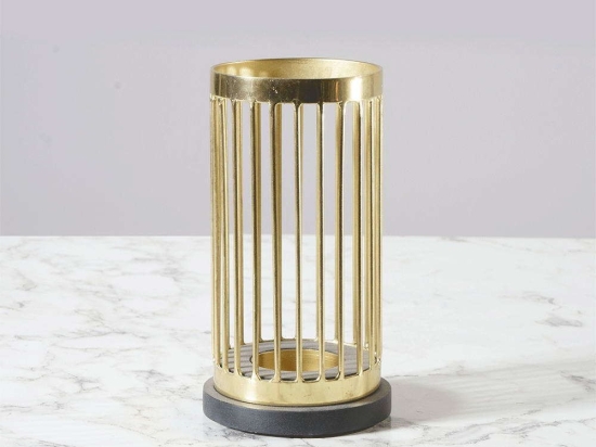Κηροπήγιο Για Ρεσώ Μεταλλικό 9220-3 10x10x18,5cm Gold Supergreens Μέταλλο