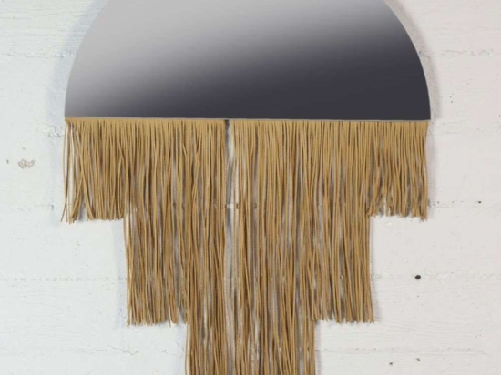 Καθρέπτης Με Κρόσσια 4310-1 50x70cm Brown Supergreens Γυαλί