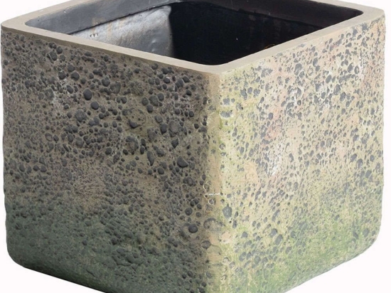 Κασπώ Πήλινο Βρύα B-2840-8 30x30x27cm Grey Supergreens Πηλός