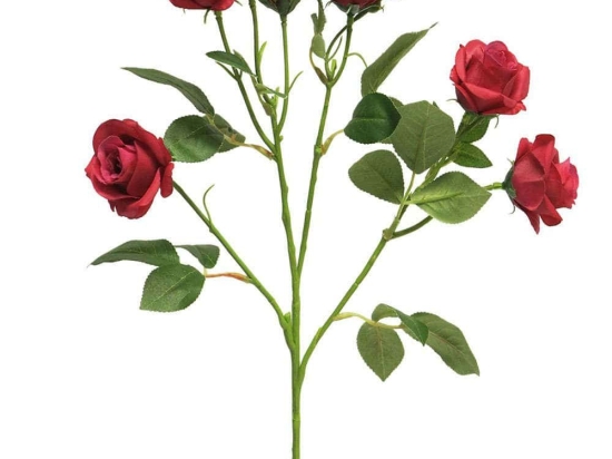 Τεχνητό Κλωνάρι Τριαντάφυλλα 3531-7 22x68cm Red Supergreens Πολυέστερ