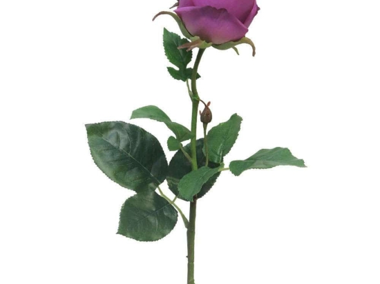 Τεχνητό Κλωνάρι Τριαντάφυλλο 0531-7 8x68cm Purple Supergreens Πολυέστερ