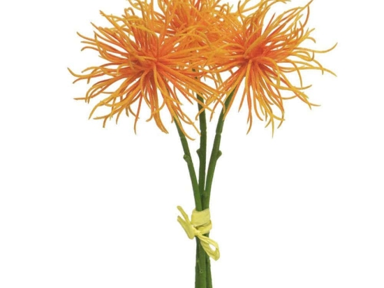 Τεχνητό Μπουκέτο Ξάνθιο 2841-7 17x31cm Orange Supergreens Πολυέστερ
