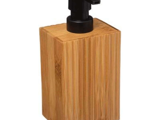 Δοχείο Κρεμοσάπουνου Terre 174533 8,6x6,5x17,5cm Natural-Black 5Five Simply Smart Bamboo