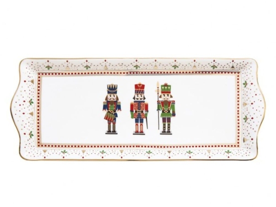 Πιατέλα Πορσελάνινη Nutcracker 1109ΝUΤC Ορθογώνια 35Χ15cm Multi Easy Life