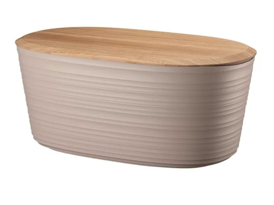 Ψωμιέρα Tierra 179600158 Με Καπάκι Brown Guzzini Πλαστικό,Bamboo