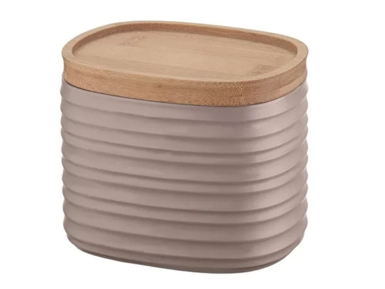 Βάζο Αποθήκευσης Tierra Με Καπάκι 500ml Brown Guzzini Πλαστικό,Bamboo