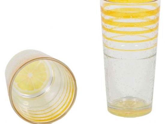 Ποτήρι Νερού Ice Lemon Μ62020 360ml Clear-Yellow Cerve Γυαλί