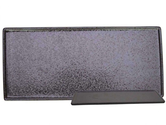 Πιατέλα Σερβιρίσματος Black 22x10x0,6cm Black Gusta Κεραμικό