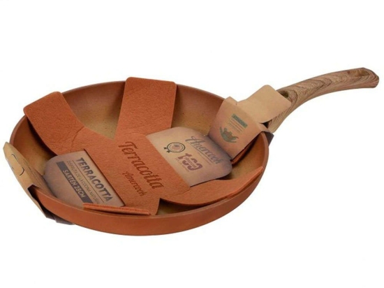Τηγάνι Αντικολλητικό Terracotta ΑC850128 Φ28cm Natural-Terracotta Marva 28cm Αλουμίνιο