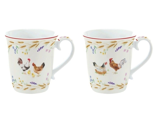 Κούπα Country Life (Σετ 2Τμχ) 1172CLIF 275ml Multi Easy Life Πορσελάνη