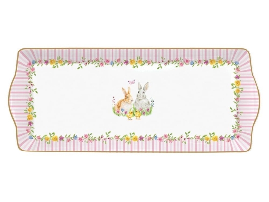 Πιατέλα Σερβιρίσματος Ορθογώνια Happy Easter 1109EAST 35x15cm Multi Easy Life Πορσελάνη