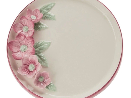 Πιατέλα Σερβιρίσματος Στρογγυλή Rose 658092 28cm Multi Marva Κεραμικό