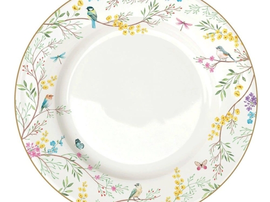 Πιάτο Ρηχό Birds Melody 942BIME Φ26,5cm Multi Easy Life Πορσελάνη