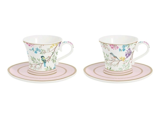 Φλυτζάνι Καφέ Birds Melody (Σετ 2Τμχ) 1787BIME 80ml Multi Easy Life Πορσελάνη