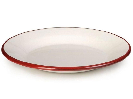 Πιάτο Ρηχό Bordeaux 908122 Φ22cm White-Bordeaux Ibili Εμαγιέ
