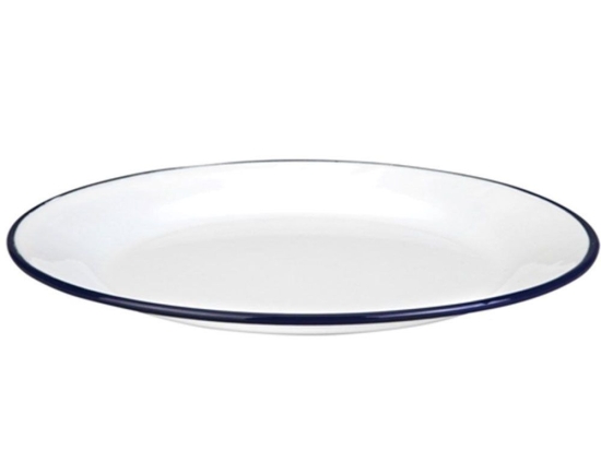 Πιάτο Ρηχό Blanca 901122 Φ22cm White-Blue Ibili Εμαγιέ