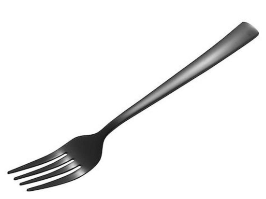 Πιρούνι Φαγητού Porto 03339 19,7cm Black Dinox Ανοξείδωτο Ατσάλι