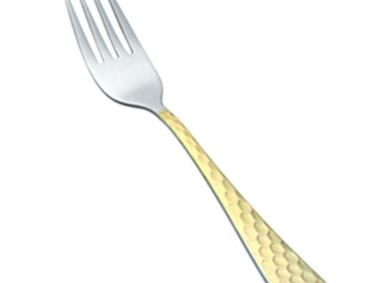 Πιρουνάκι Γλυκού A-181 01883 14,5cm Silver-Gold Dinox Ανοξείδωτο Ατσάλι
